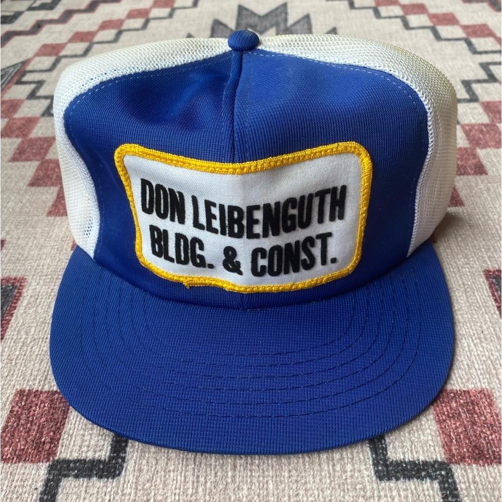 Vintage Don Leibenguth Building & Construction Trucker Snapback Hat